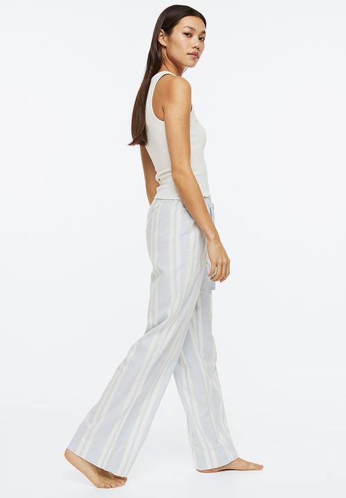H&M - Pyjama bottoms - light blue/striped