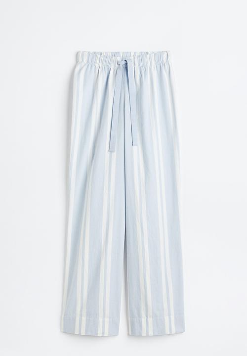 H&M - Pyjama bottoms - light blue/striped