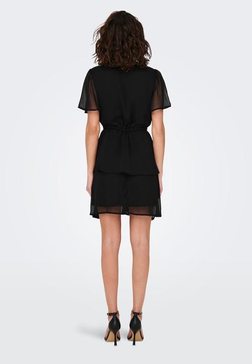 Jacqueline de Yong - Melly short sleeve layer dress - black 
