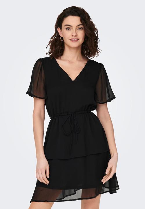 Jacqueline de Yong - Melly short sleeve layer dress - black 