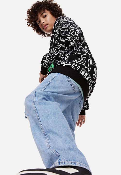 H&M - Keith Haring x H&M: Oversized printed sweatshirt - black/keith haring