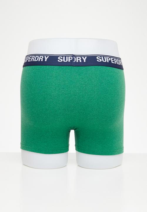 Superdry. - Boxer multi double pack - oregon/bright green