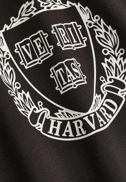 H&M - Oversized printed t-shirt - black/harvard