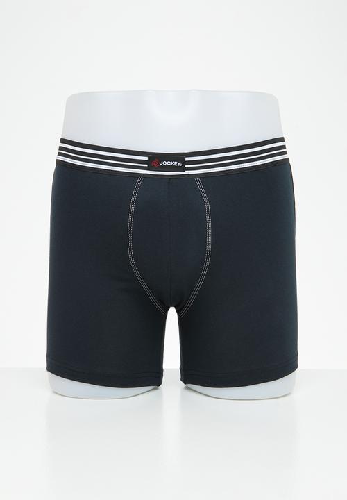 Jockey - 2 Pack long leg one up stretch pouch trunk - blue & black
