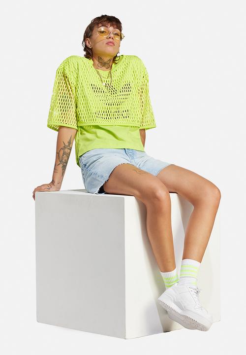 adidas Originals - Big logo tee - semi solar yellow