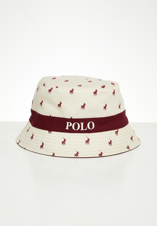 POLO - Monogram reversible bucket - burgundy 