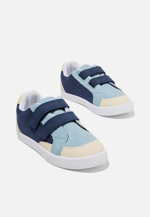 Cotton On - Darcy double strap trainer- blue & yellow