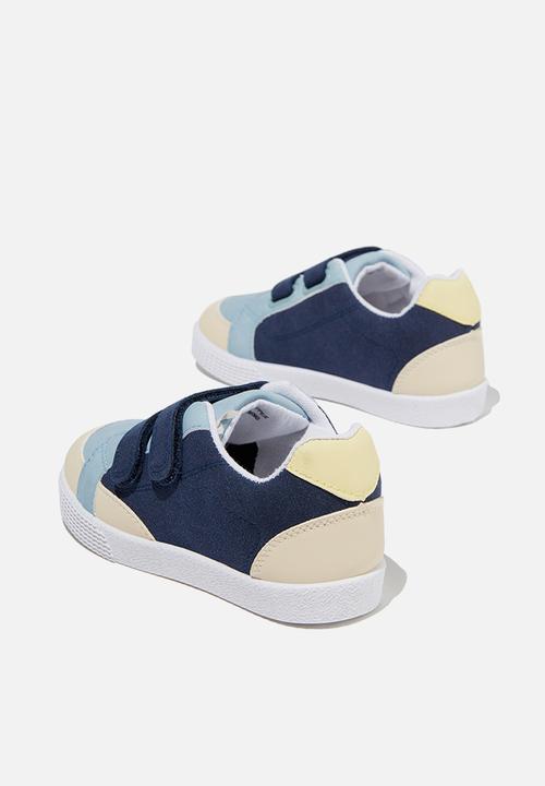 Cotton On - Darcy double strap trainer- blue & yellow