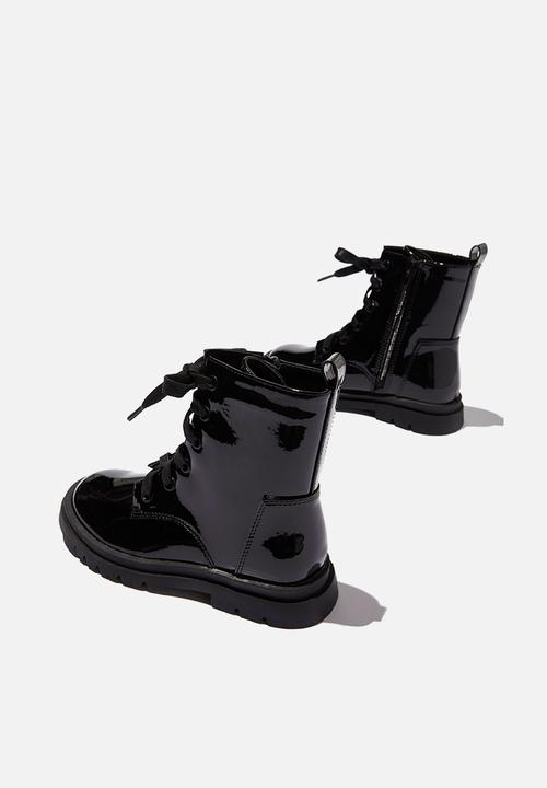 Cotton On - Combat lug boot - black 