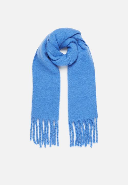 edit - Liv blanket fringed scarf - blue