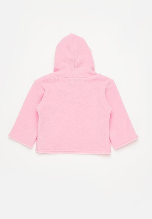 Superbalist - 2 pack polar fleece hoodie - grey & cerise pink