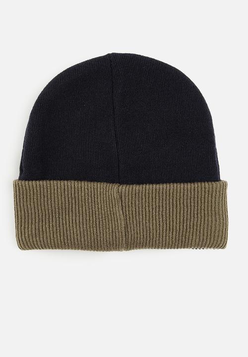Lark & Crosse - Benjamin beanie - navy & olive