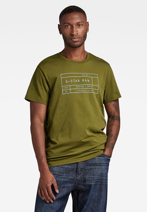 G-STAR - Graphic 2 pack r t compact jersey o - avocado/postbag