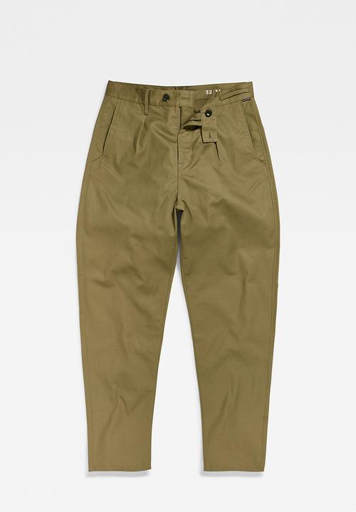 G-STAR - Worker chino relaxed draper dobby - smoke olive
