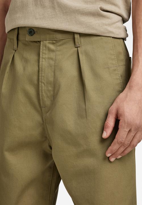G-STAR - Worker chino relaxed draper dobby - smoke olive