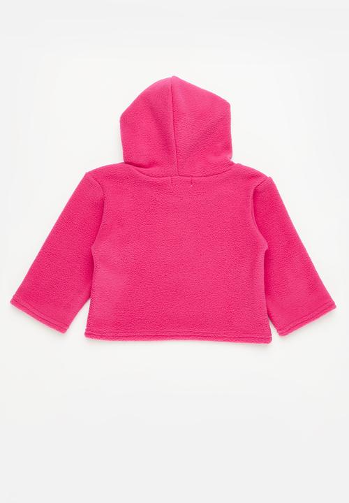 Superbalist - 2 pack polar fleece hoodie - cerise & light grey