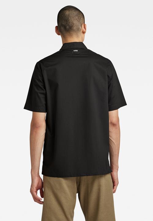 G-STAR - Workwear panel shirt s\s manor poplin - dk black