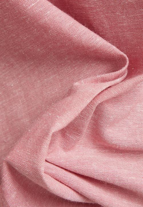 G-STAR - 1 Pocket boxy shirt short sleeve tiki linen - pink ink/milk