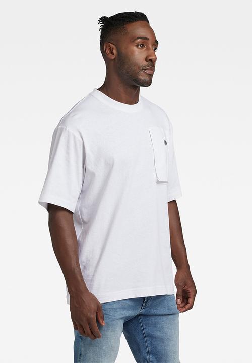 G-STAR - Boxy chest pocket dry jersey o - white