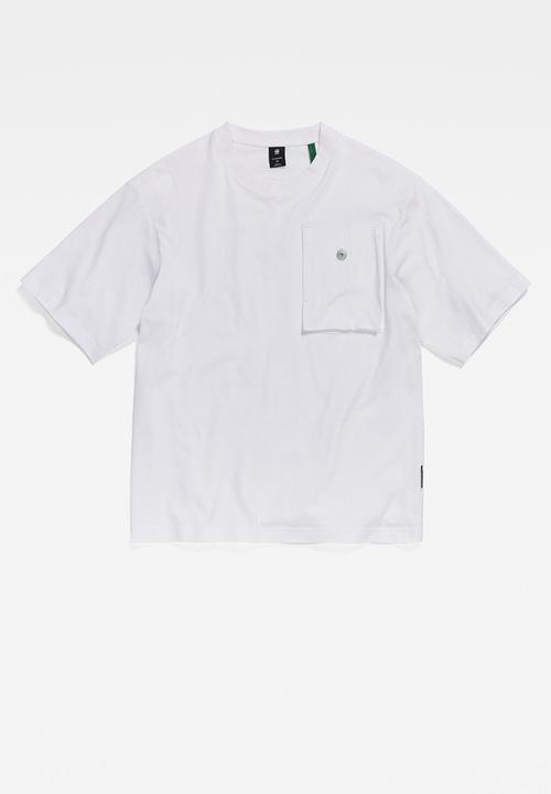 G-STAR - Boxy chest pocket dry jersey o - white