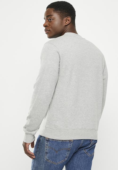 JEEP - Logo applique crew neck - grey