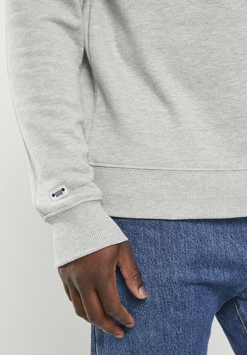 JEEP - Logo applique crew neck - grey