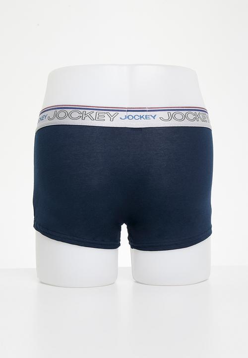 Jockey - 2 Pack new gen pouch trunk - midnight navy/beetroot-red