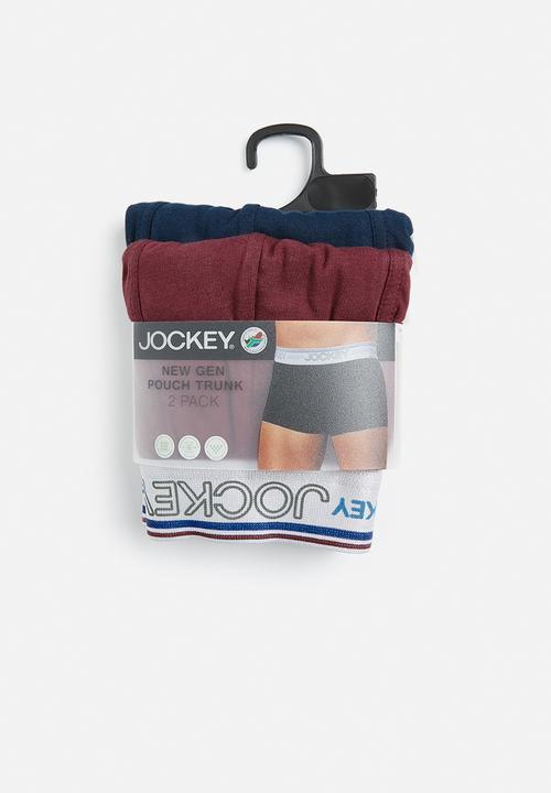 Jockey - 2 Pack new gen pouch trunk - midnight navy/beetroot-red