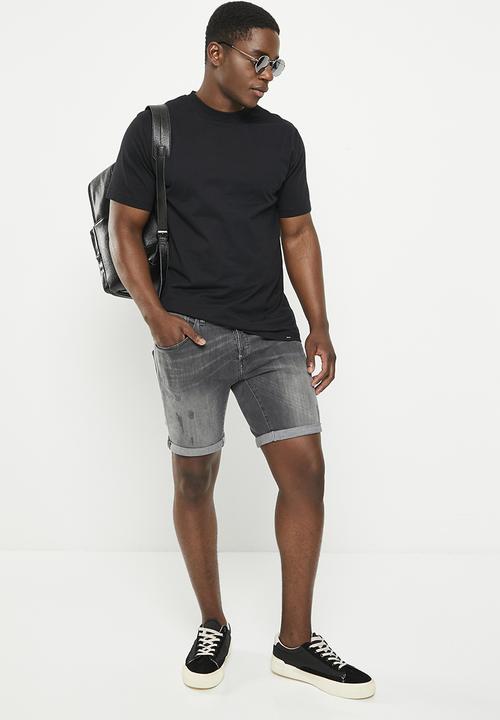 G-STAR - A crotch 3D 1\2 Felto black superstretch - faded crow destroyed