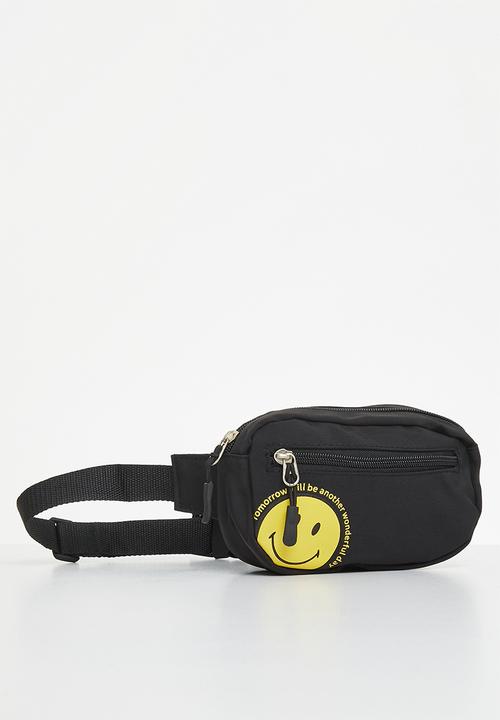 Pop Candy - Smiley moon bag - black
