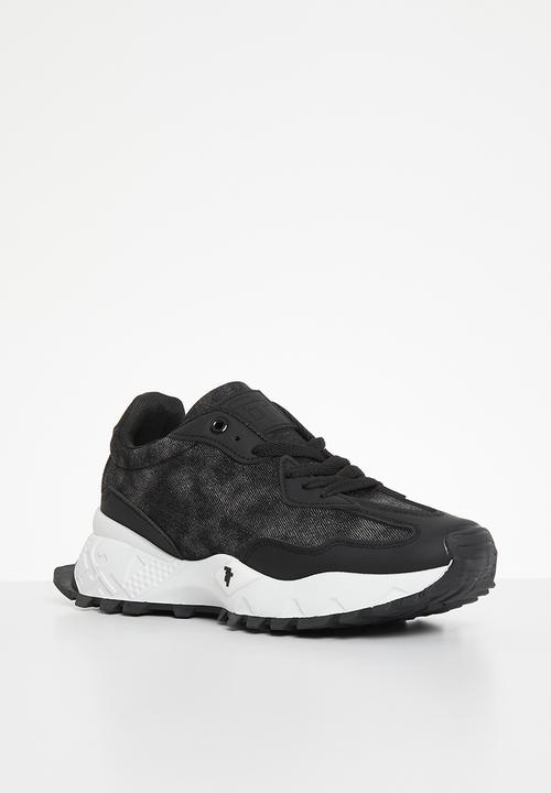 Tom Tom - Low cut sneaker - black washed denim