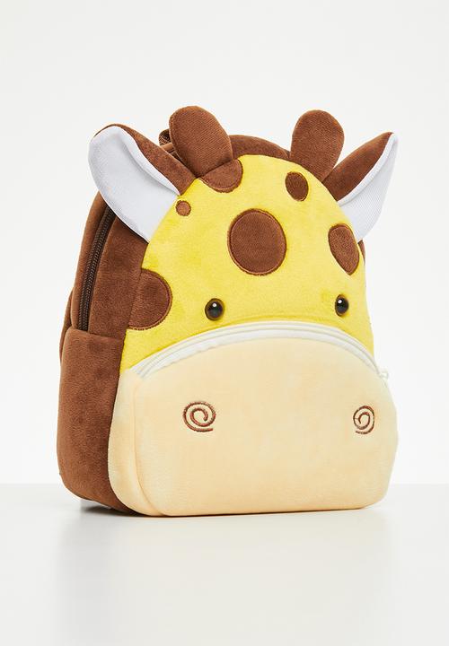 Pop Candy - Giraffe backpack - yellow & brown 