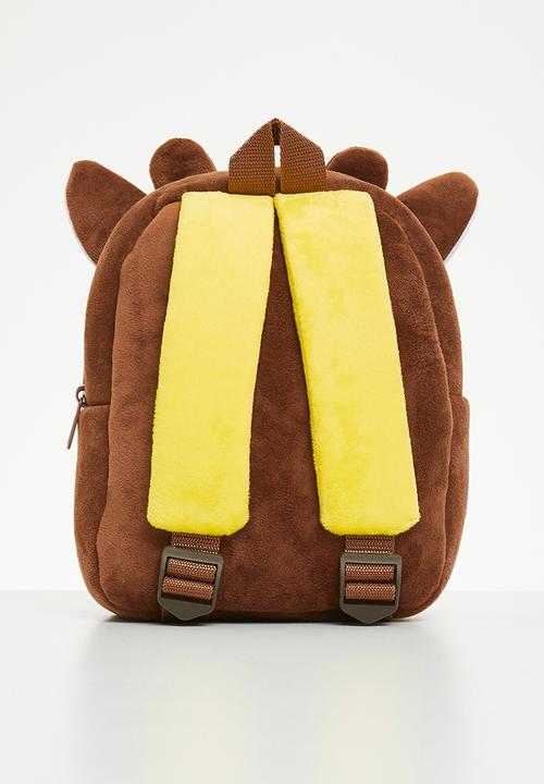 Pop Candy - Giraffe backpack - yellow & brown 