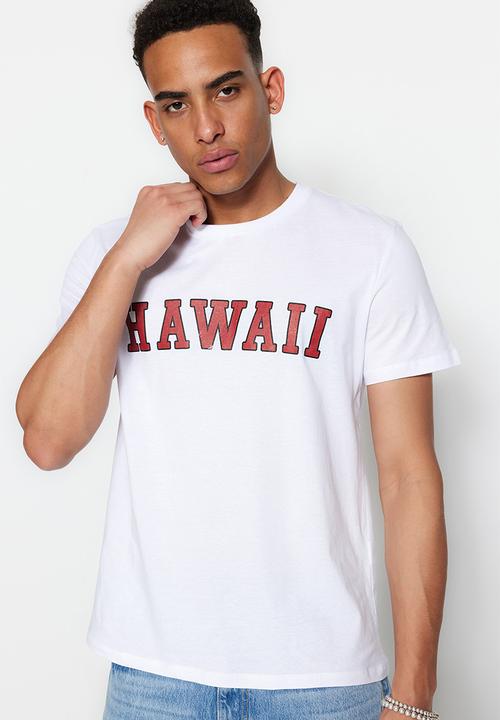 Trendyol - Hawaii logo T-shirt - white