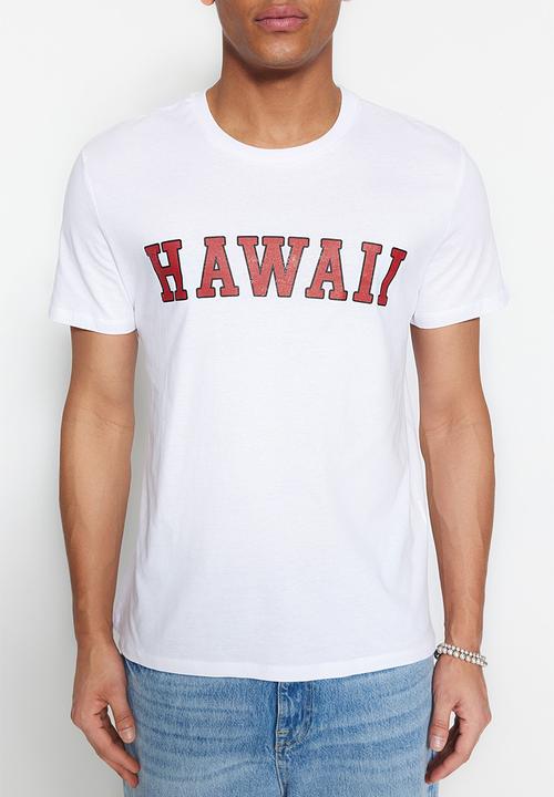 Trendyol - Hawaii logo T-shirt - white