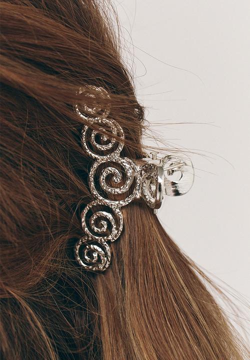 Rubi - Sofia metal hair claw - silver