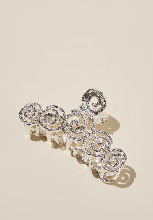 Rubi - Sofia metal hair claw - silver