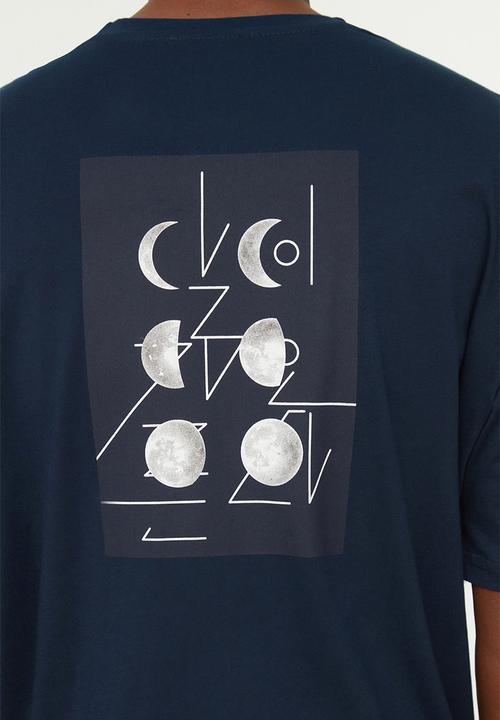 Trendyol - Oversized back logo graphic tee - navy