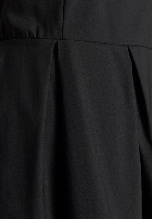 Trendyol - Thin Strap Mini Skater Dress - Black