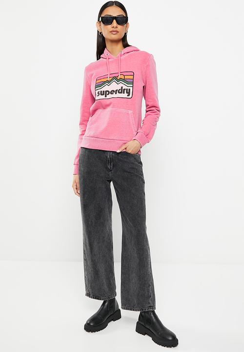 Superdry. - Vintage 90s terrain hood - raspberry sorbet
