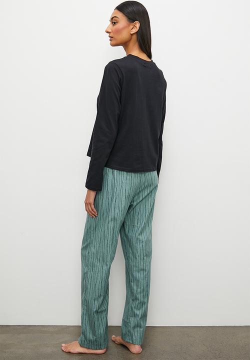 Superbalist - Ls top & flannel pants set - msr dk sage linear