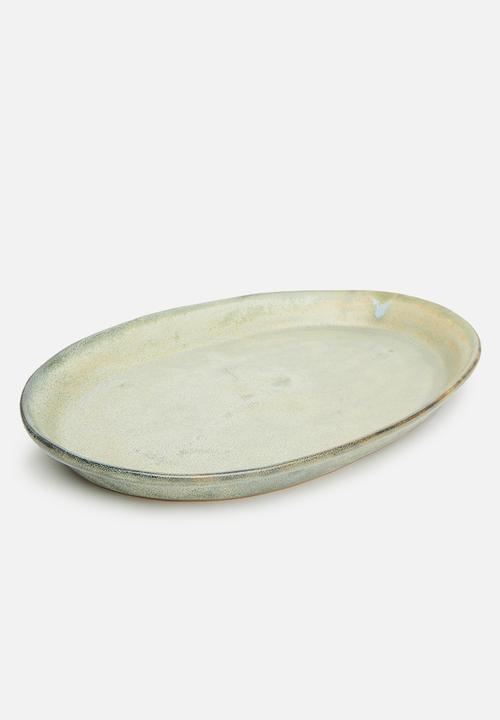 Mervyn Gers - Glazed stoneware oval platter - paternoster