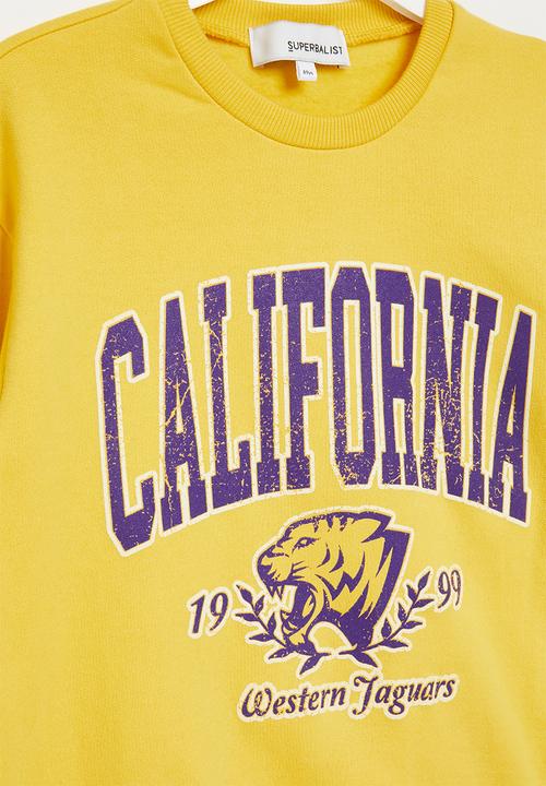 Superbalist - Girls graphic sweat top - mustard
