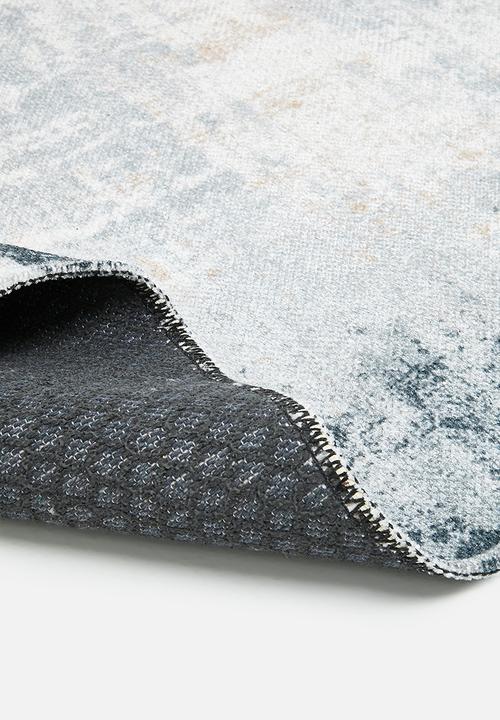 Sixth Floor - Eve printed rug - distressed yellow/grey