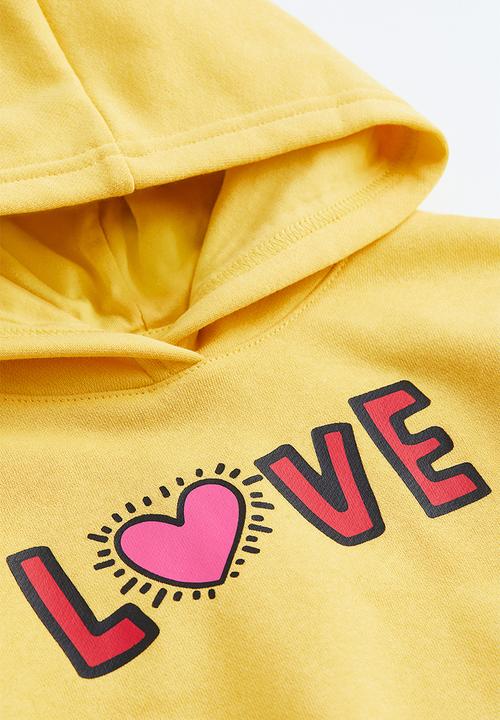 H&M - Keith Haring x H&M: Printed hoodie - yellow/keith haring