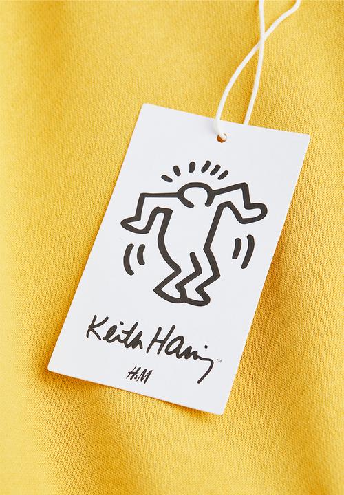 H&M - Keith Haring x H&M: Printed hoodie - yellow/keith haring