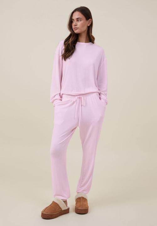 Cotton On - Super soft slim pant - tender touch pink