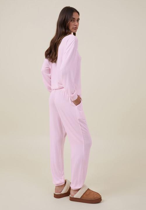 Cotton On - Super soft slim pant - tender touch pink