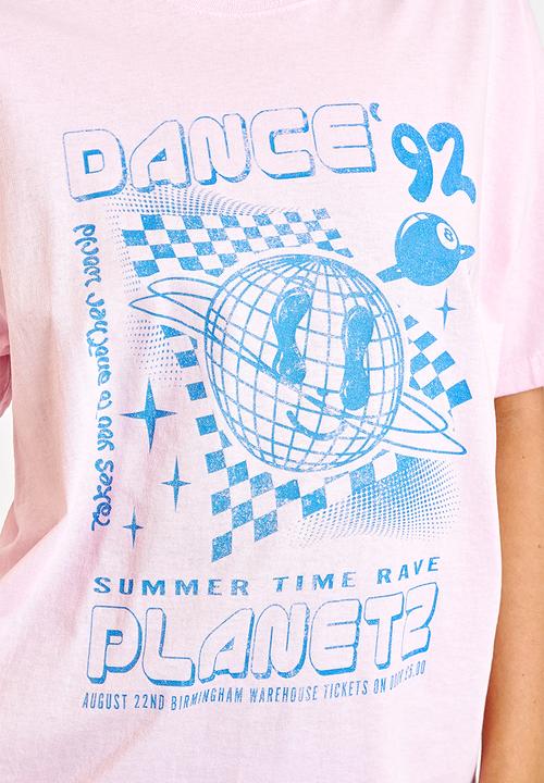 Daisy Street - Dance planet tyler T-shirt - light pink