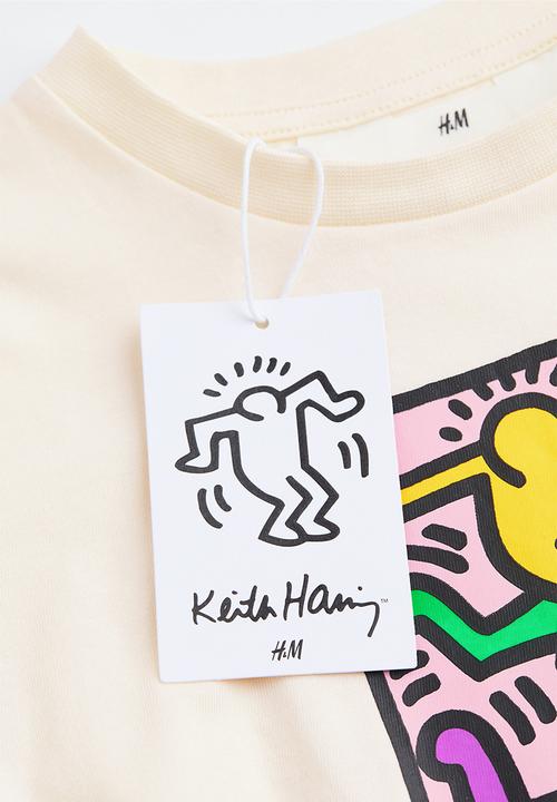 H&M - Keith Haring x H&M: Long-sleeved printed t-shirt - cream/keith haring